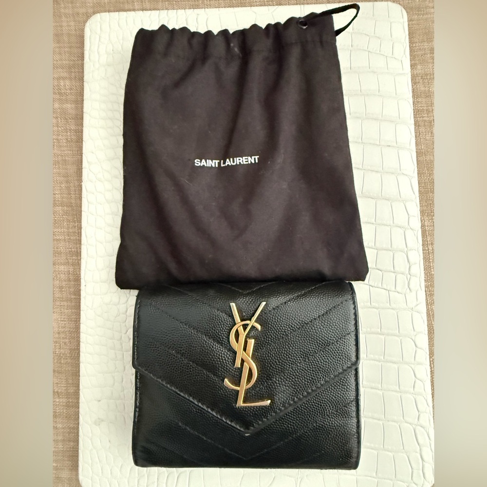 Saint Laurent Black Leather wallet